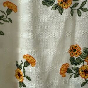 Jane and Delancey Floral Embroidered Top - White and Orange